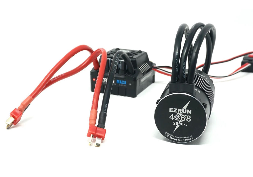 Hobbywing HWI38010402 EzRun 4268 2600KV Motor w/ Max8 ESC (XT90) Brushless Combo - PowerHobby