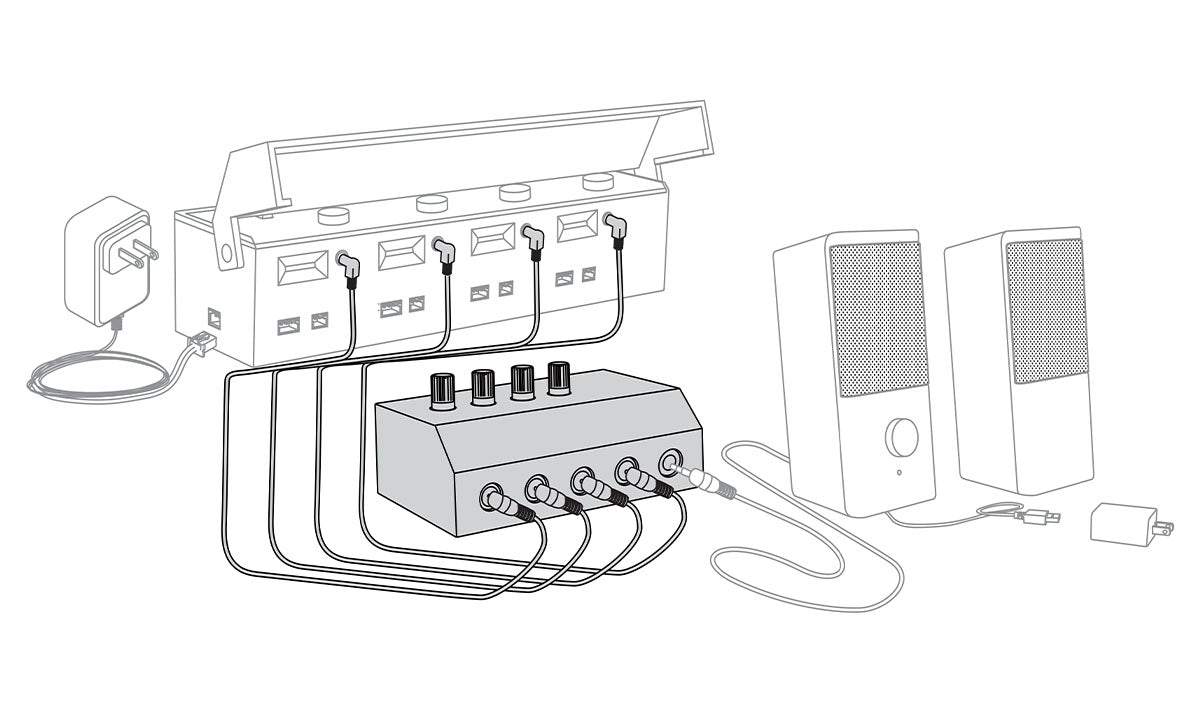 Woodland Scenics JS6963 Just Plug Room Speaker Mixer, detail view