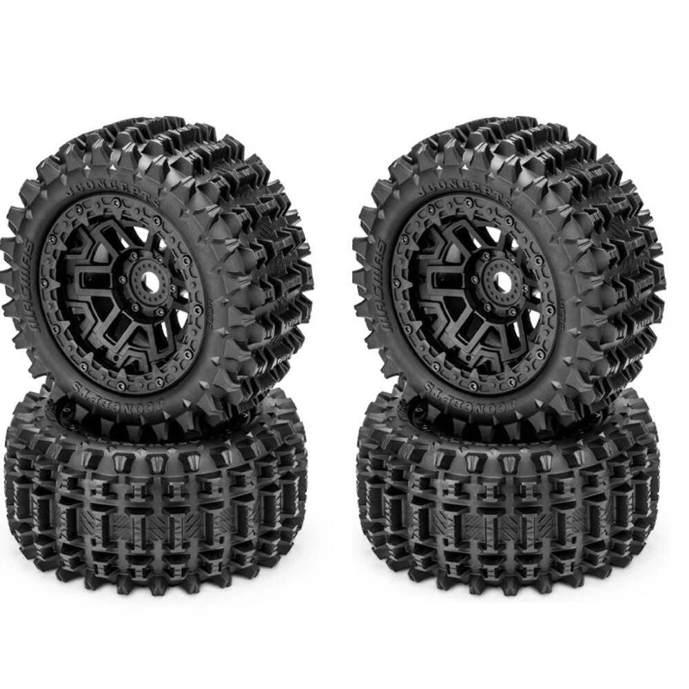 Jconcepts Magma Mounted Tires / Wheels (4) Traxxas Sledge / Kraton 6S