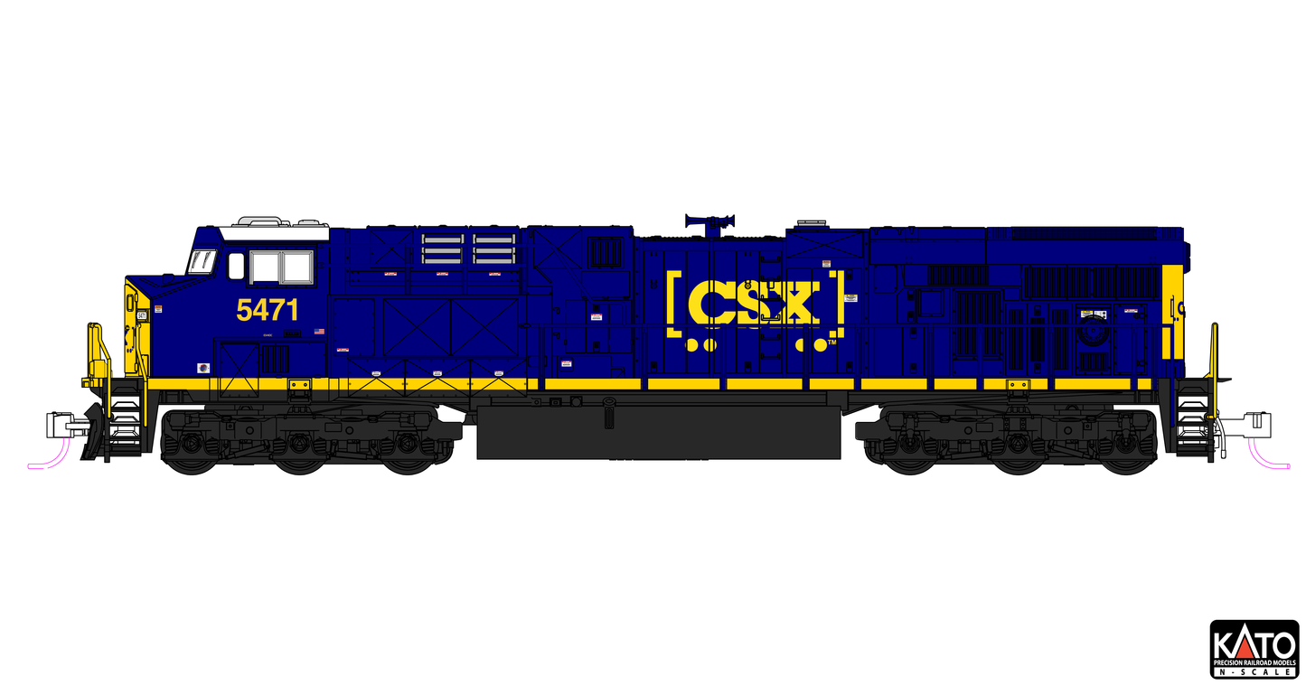 Kato 176-8964 N GE ES40DC CSX Locomotive #5471 DCC READY
