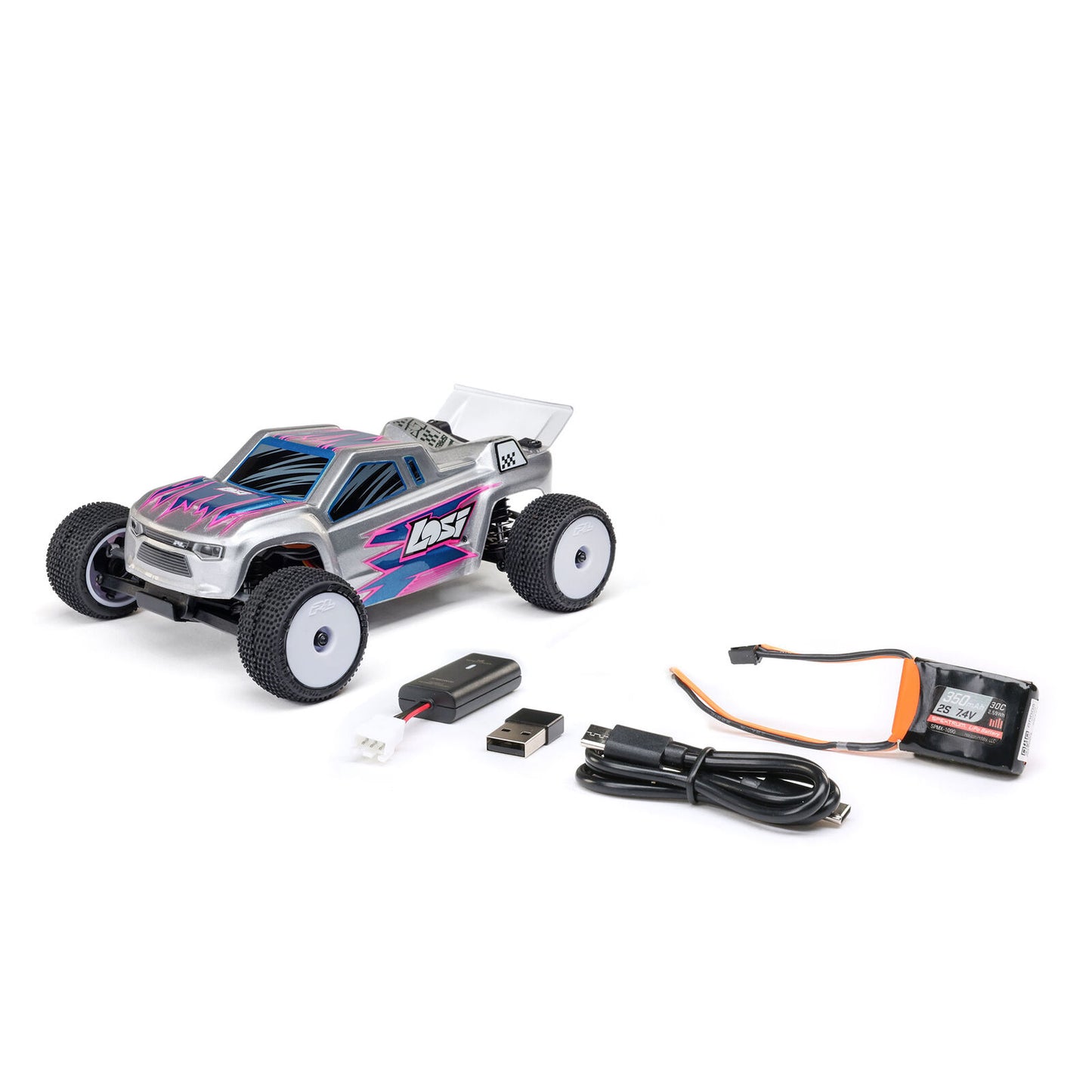 Losi 1/28 Micro-T 2S 2WD RTR Stadium Truck w/ Battery & Charger.