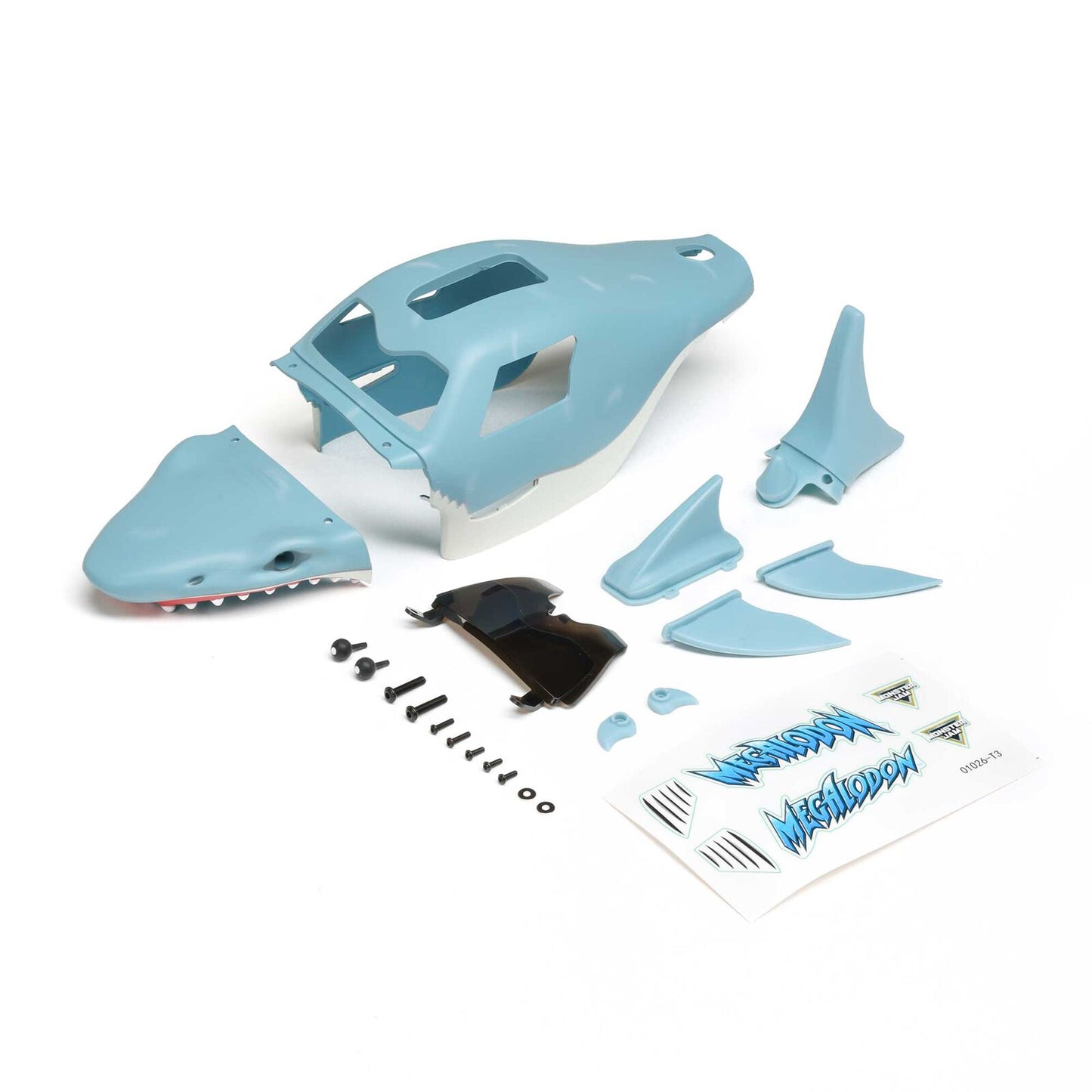 Losi LOS2054 Painted Complete Body Set Megalodon