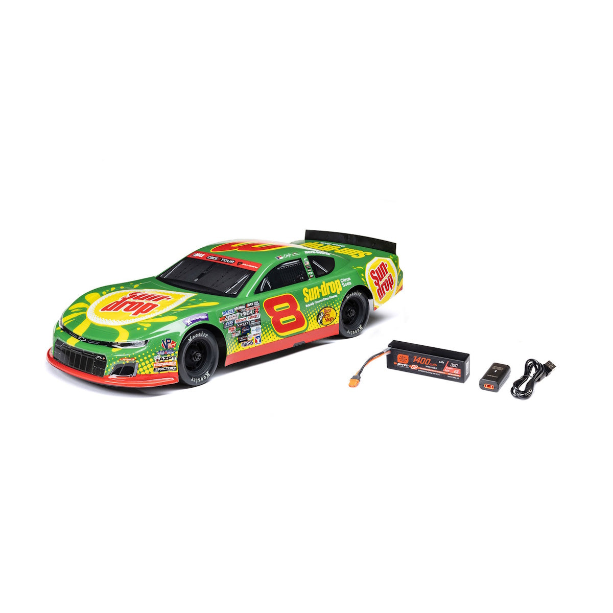 Losi LOS-3104T1 1/12 Asphalt Late Model RC Race Car Dale Earnhardt Jr No 8 Green