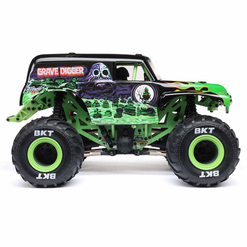 Losi (LOS01026T1) 1/18 Mini LMT 4X4 Brushed Monster Truck RTR Grave Digger GREEN - PowerHobby