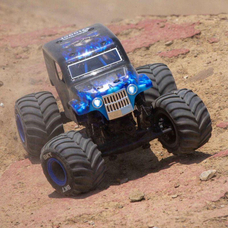 Losi 1/18 Mini LMT 4X4 BLUE Brushed Monster Truck RTR, Son-Uva Digger LOS01026T2 - PowerHobby