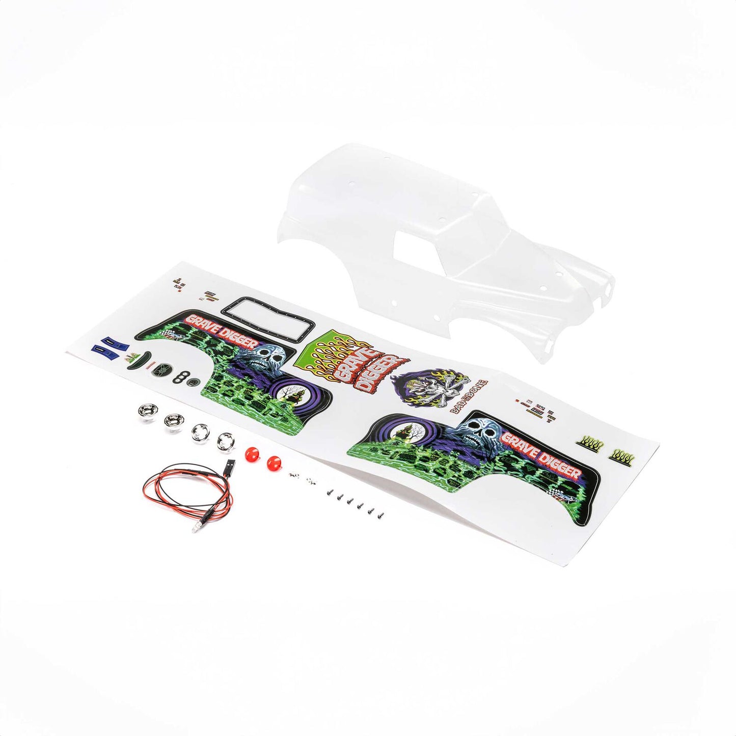 Losi LOS210045 Body Grave Digger Clear
