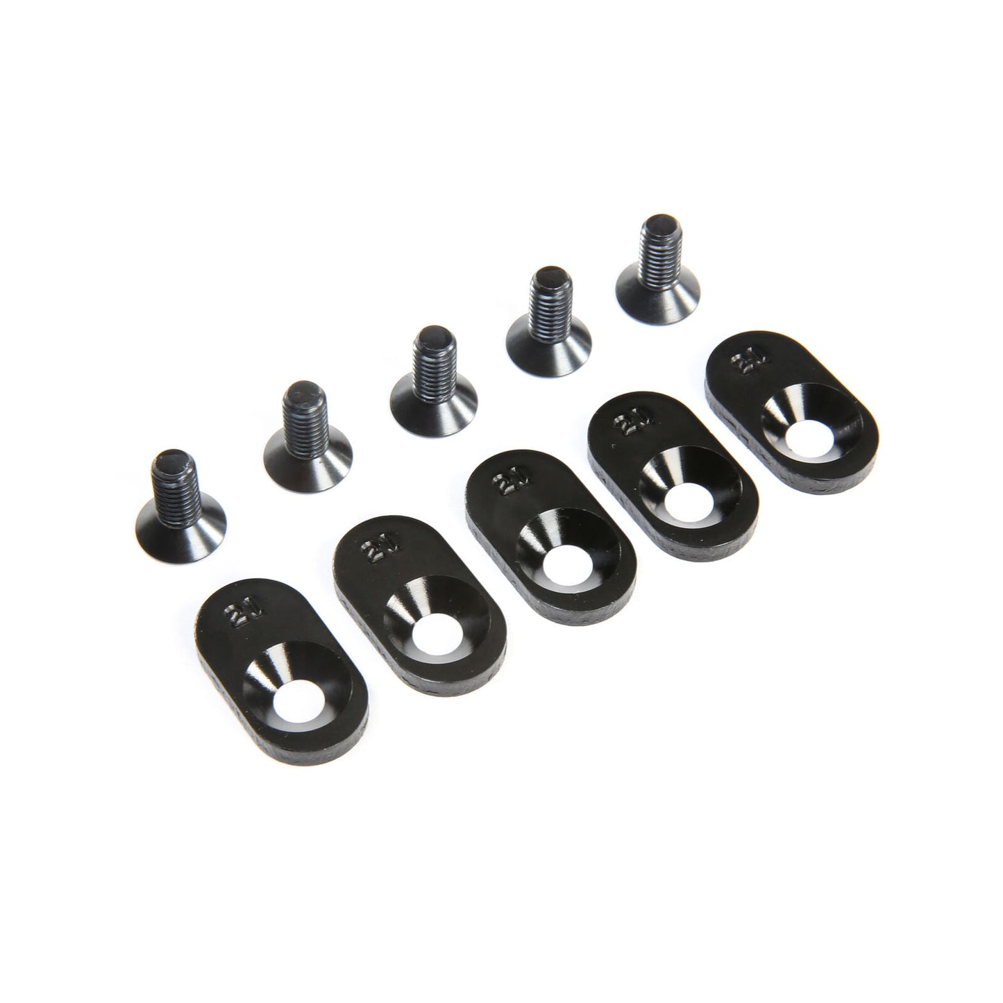 Losi LOS252105 Engine Mount Insert and Screws 21T, Black (5): 5ive-T 2.0 (fits 62T spur)