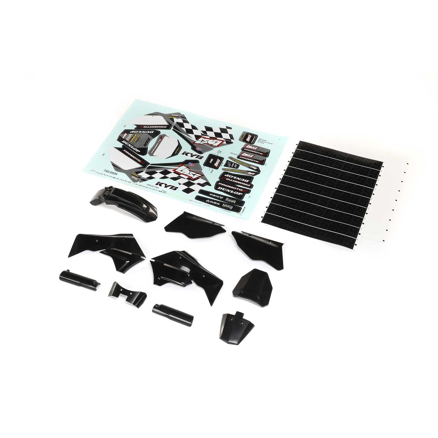 Losi LOS260006 Black Plastics with Wraps