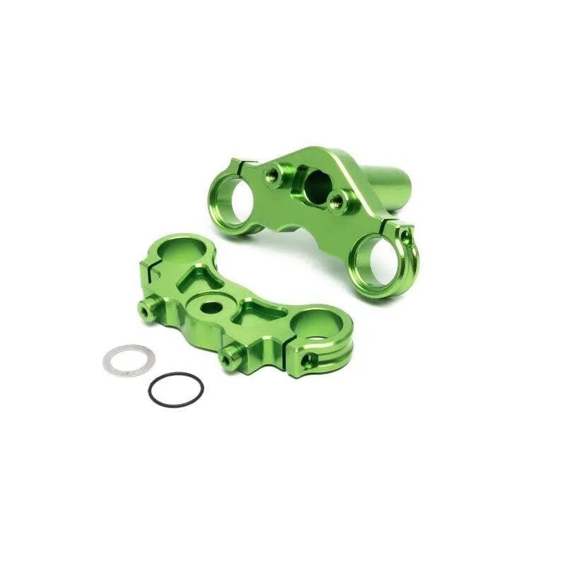 Losi LOS364008 Promoto-MX Aluminum Triple Clamp Set Green - PowerHobby