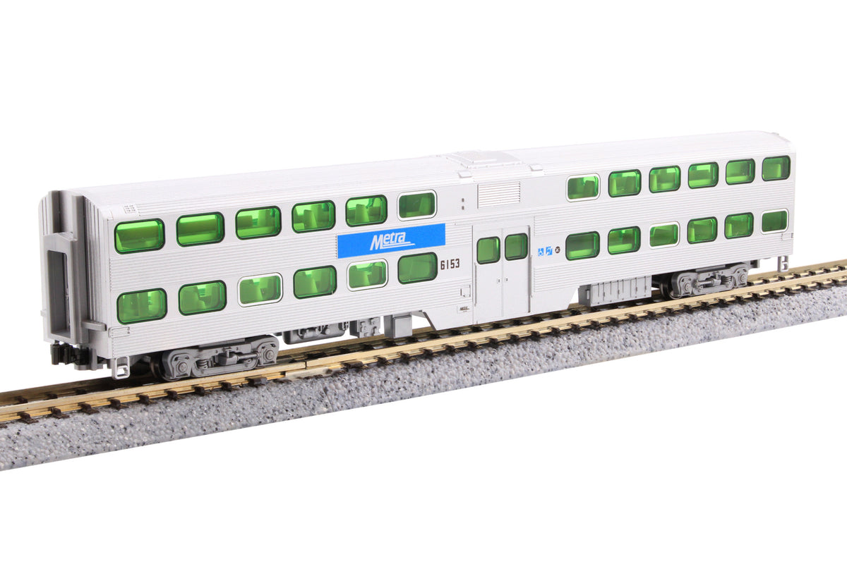 KATO 106-0031 N Scale Chicago Metra MP36PH Gallery Bi-Level Commuter Starter Set