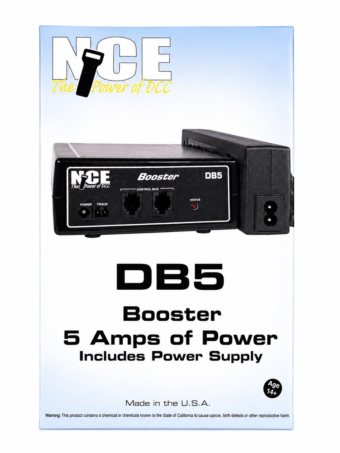 NCE 524-061 Five Amp generic booster with 14V power supply.