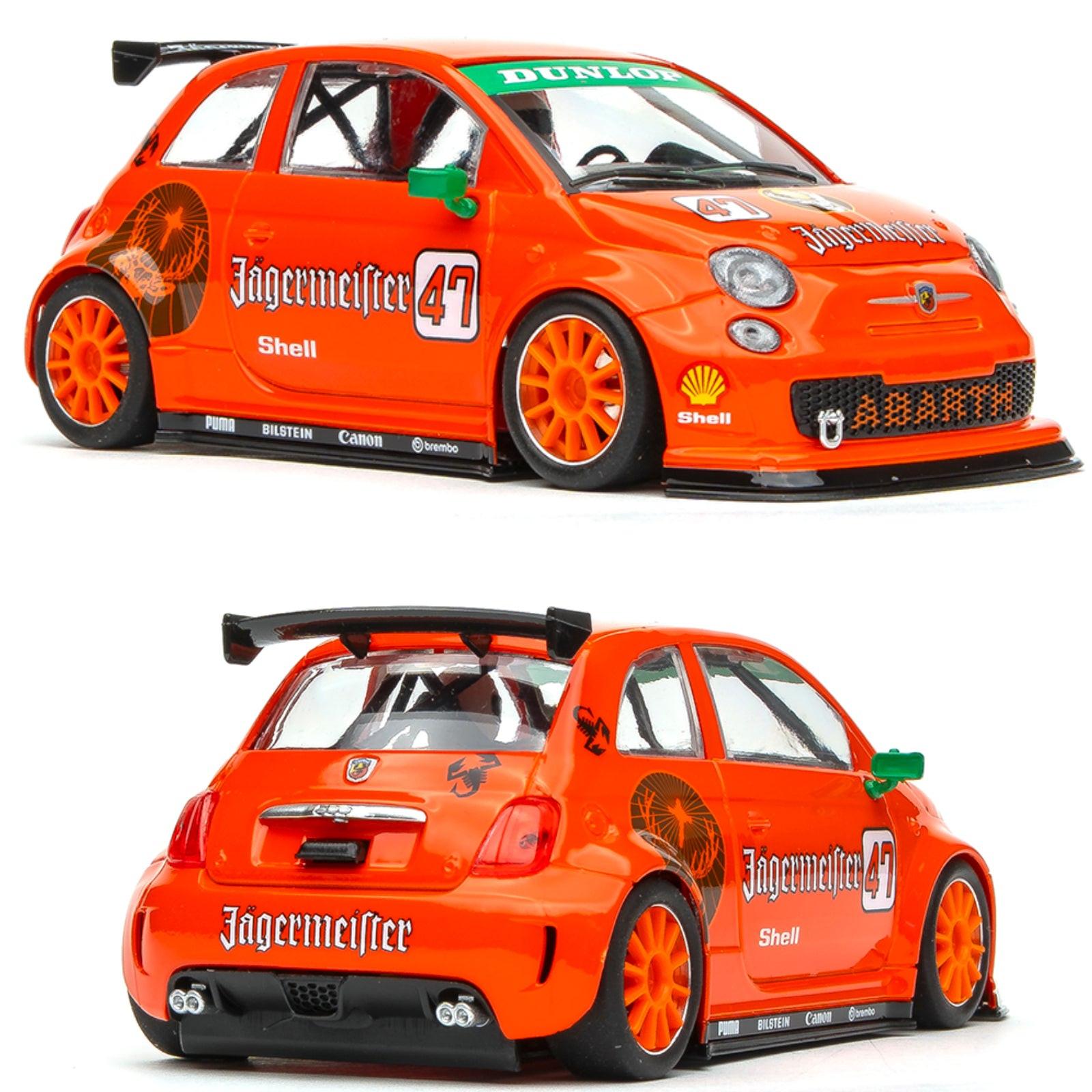 Voiture De Slot Racing NSR Fiat Abarth 500 Jagermeister Shark - Échelle 1:32, Moteur 21.5K Tr/min