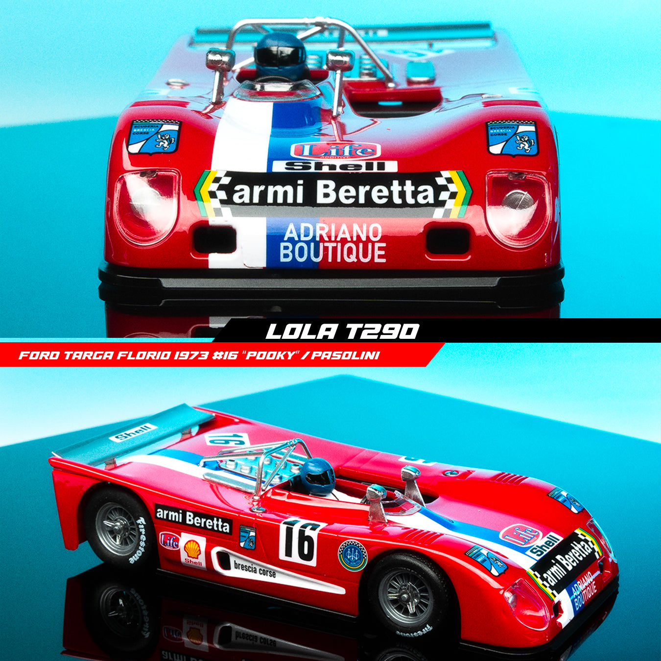 NSR Lola T290 Targa Florio 1973 Pooky/Pasolini 1/32 Slot Car NSR0566 0566