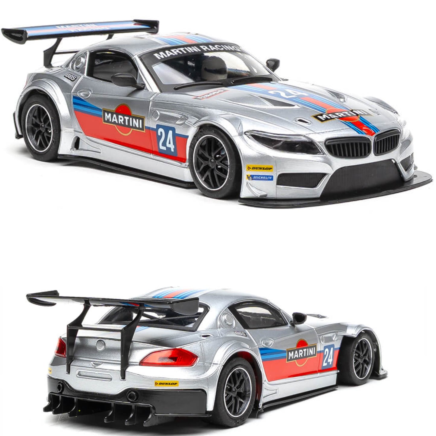 NSR BMW Z4 GT3 Martini Racing Grey 1/32 Slot Car 0600 Sidewinder