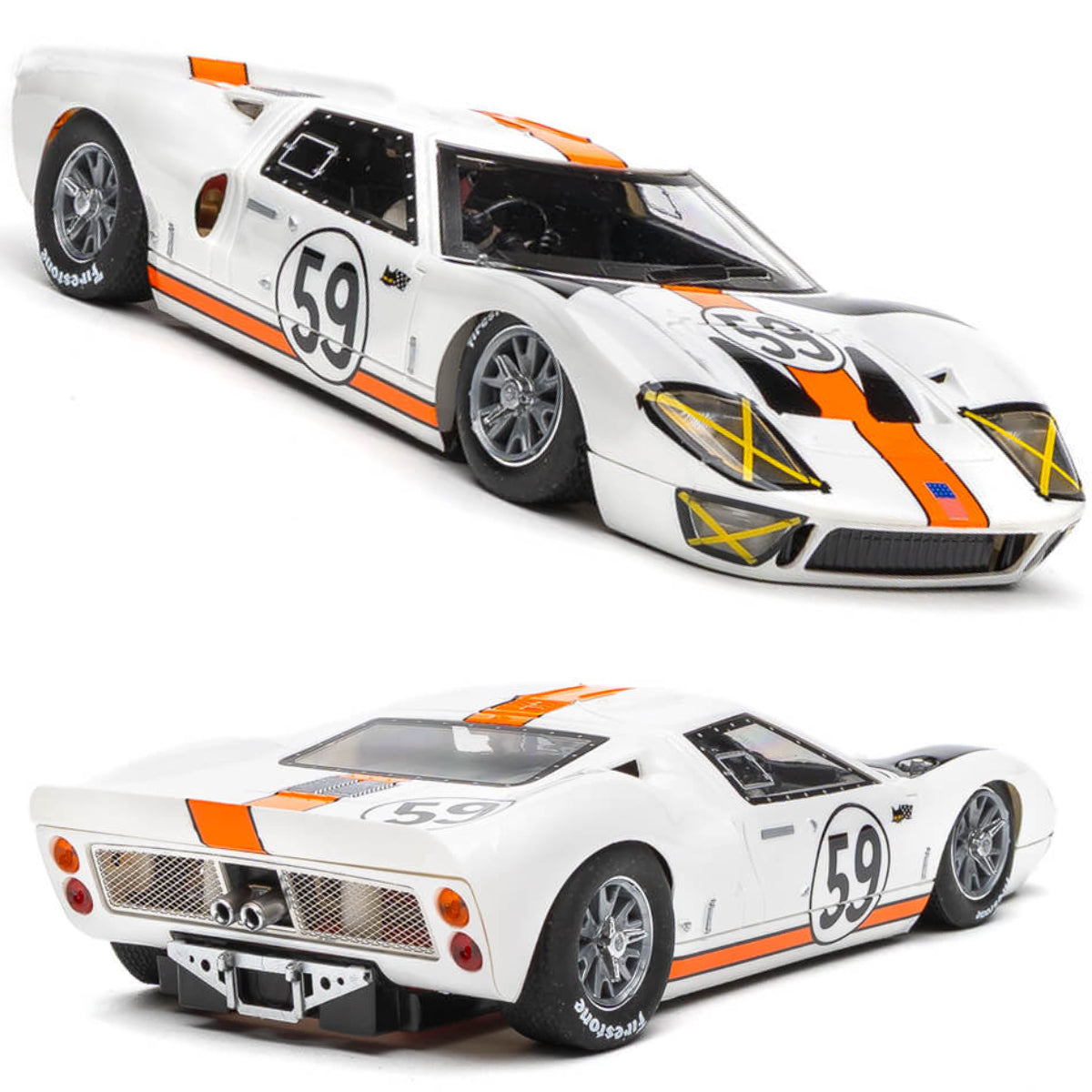 NSR Ford GT40 MKI LE MANS 24H 1966 #59 1/32 Slot Car 0603