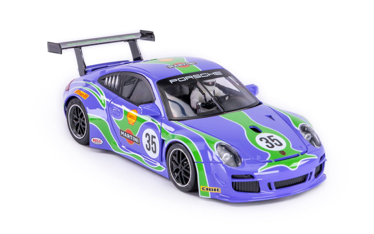 NSR Porsche 997 GT3 Purple Hippie #35 Sidewinder 1/32 Slot Car 0636SW