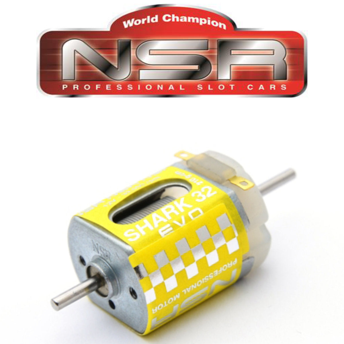 NSR 3042 Shark 32 EVO 32,000 rpm Short Can Motor 1/32 Slot Car for