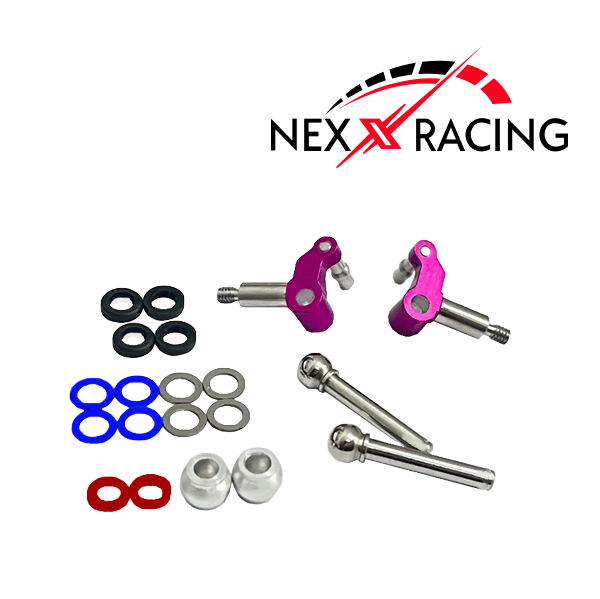 NEXX Racing Mini-Z MR04-EVO2 Aluminum Steering Knuckles Purple (2)