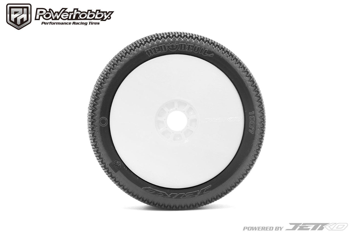 Powerhobby Red Devil 1/8 Buggy Mounted Tires White (2) Super Soft - PowerHobby