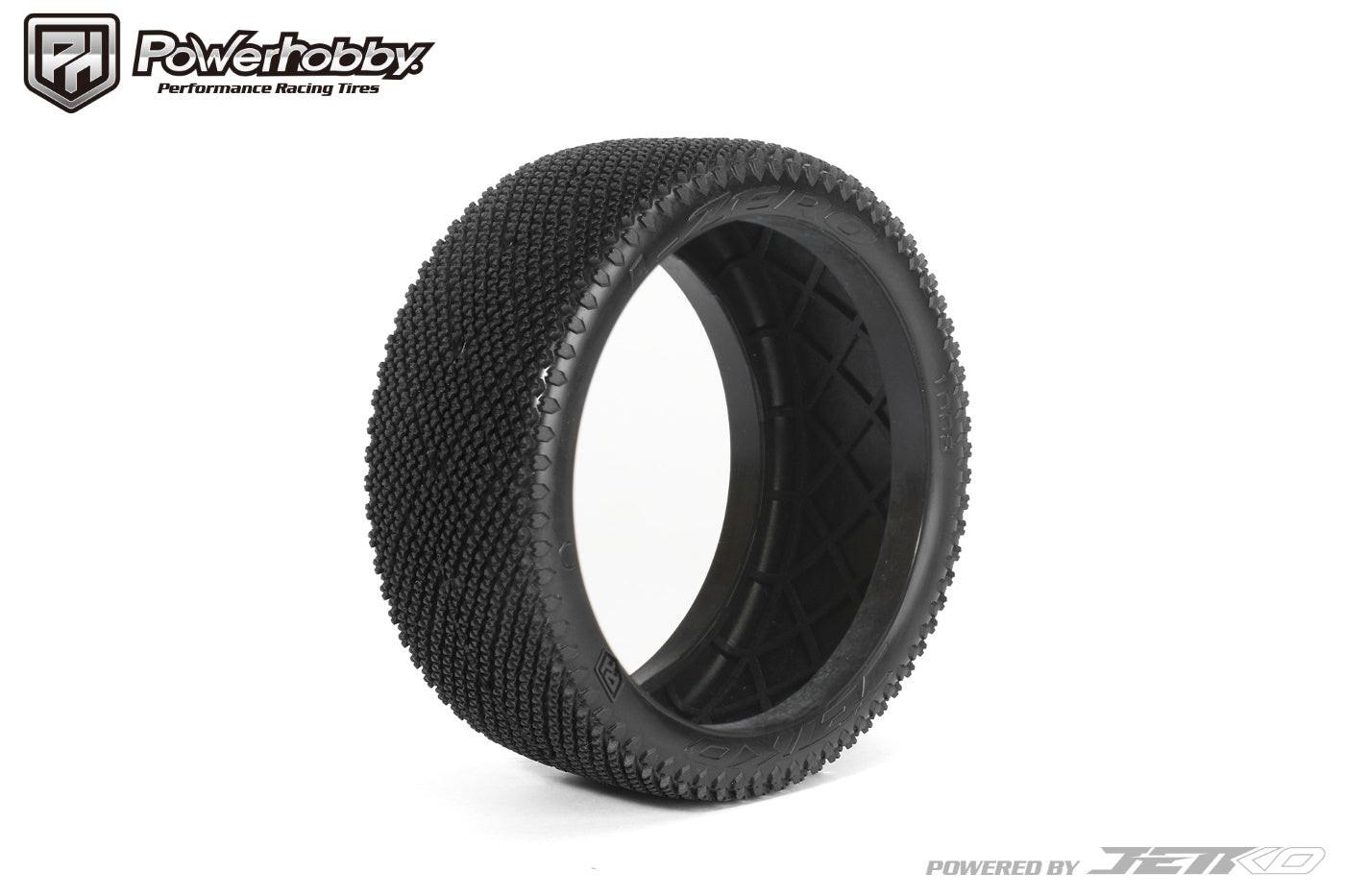 Powerhobby J-Zero 1/8 Buggy Tires White Dish Wheels (2) Ultra Soft Unglued - PowerHobby