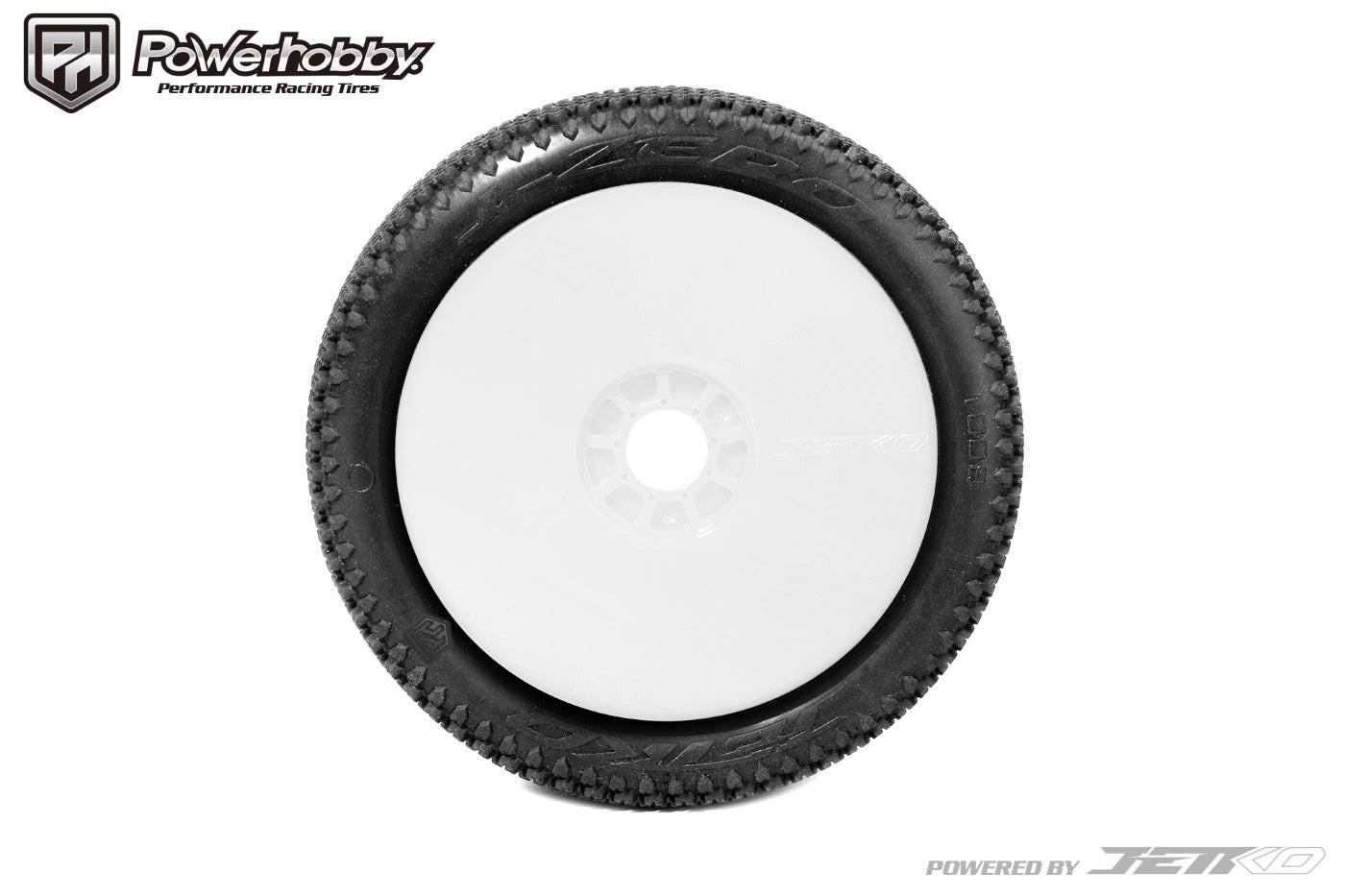Powerhobby J-Zero 1/8 Buggy Tires White Dish Wheels (2) Ultra Soft Unglued - PowerHobby