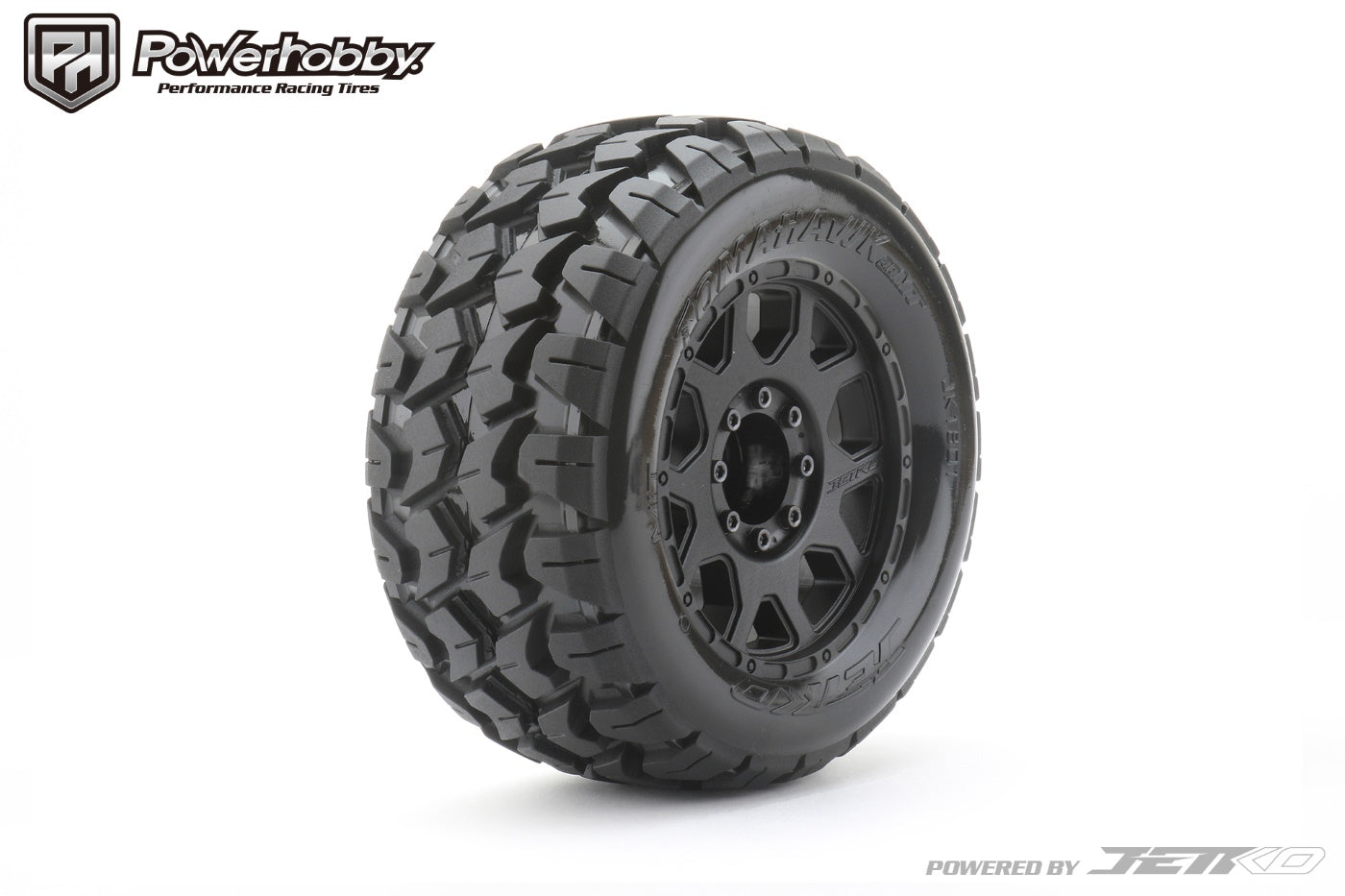 Powerhobby 1/8 MT 3.8 Tomahawk Belted Mounted Tires (2) 17MM - PowerHobby