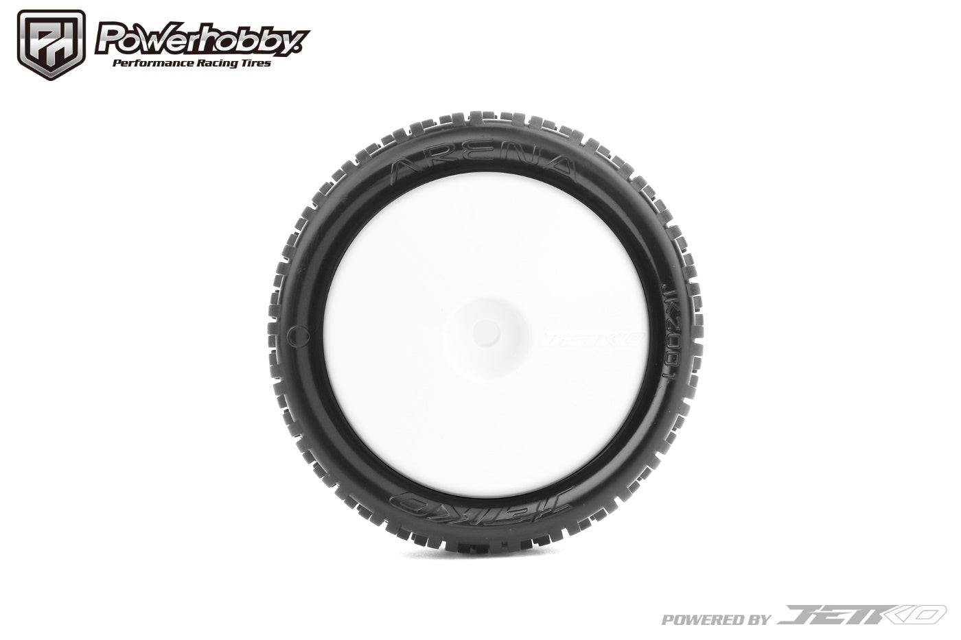Powerhobby Arena 1/10 2WD Front Buggy Carpet Mounted Tires Super Soft White - PowerHobby
