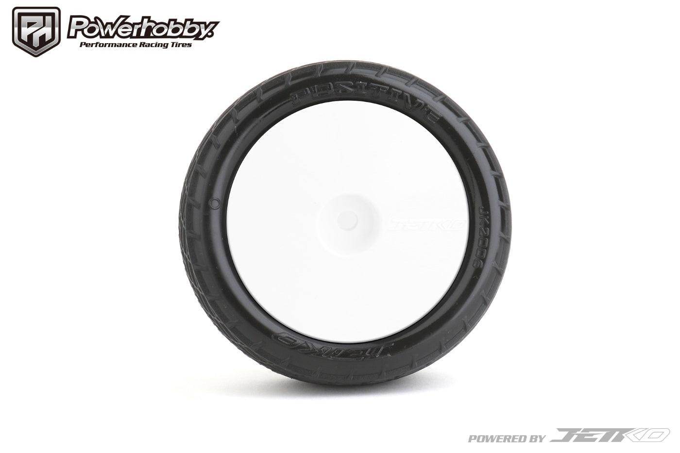 Powerhobby Positive 1/10 4WD Buggy Front Clay Tires Mounted Super Soft White - PowerHobby