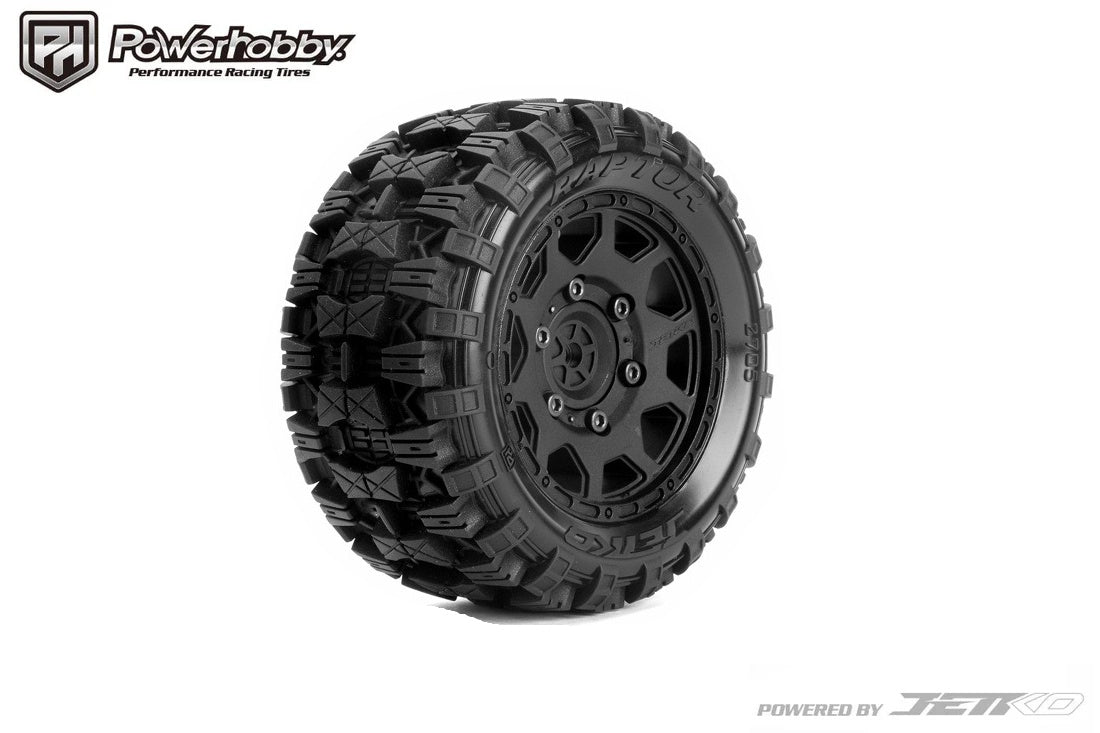 Powerhobby 1/10 2.8" ST Raptor Belted Tires (2) w/ Removable Hex Wheels.