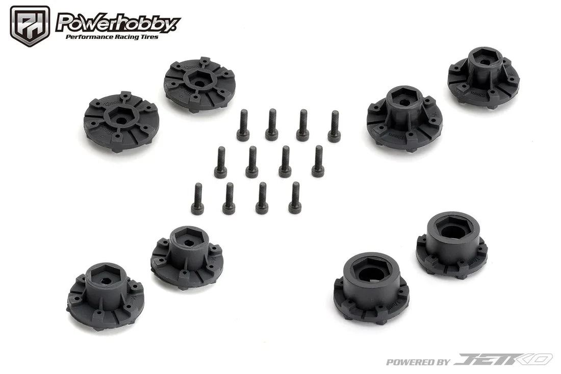 Powerhobby 1/10 2.8" ST Defender Belted Tires (2) w/ Removable Hex Wheels.