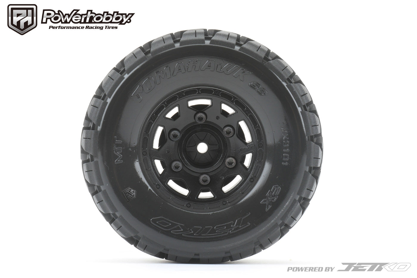 Powerhobby Tomahawk 1/10 SC Belted Tires (2) with Removable Hex Wheels - PowerHobby