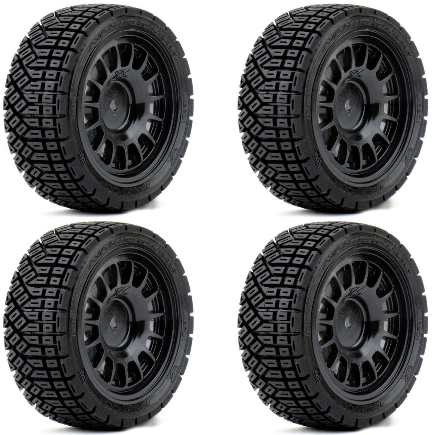 Powerhobby 1/10 Rally Car Avantgarde Mounted Tires Claw Wheels (4) 12mm HEX