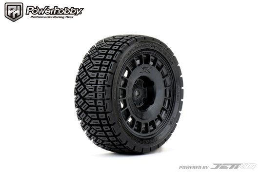 Powerhobby 1/10 Rally Car Avantgarde Mounted Tires Radial Wheels (4) - PowerHobby