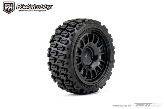 Powerhobby 1/10 Rally Car Couragia Mounted Tires Claw Wheels (4) - PowerHobby
