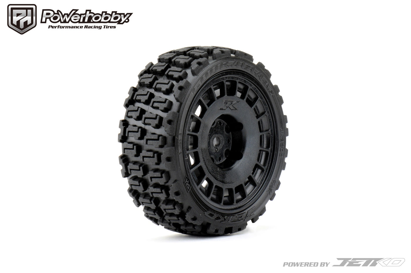 Powerhobby 1/10 Rally Car Couragia Mounted Tires Radial Wheels (4) - PowerHobby
