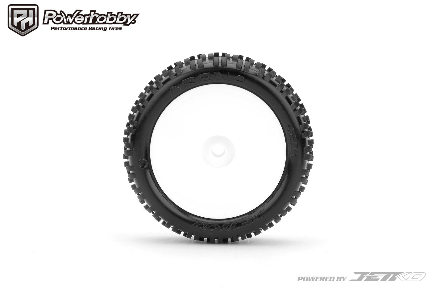 Powerhobby Arena Front Carpet Mini-B Tires Mounted 8mm White Soft - PowerHobby