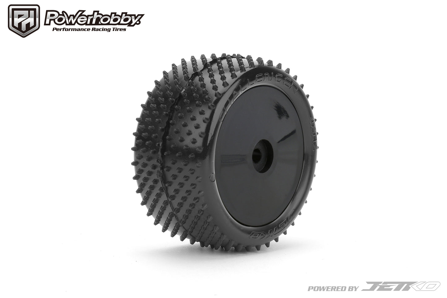 Powerhobby Challenger Rear Carpet Mini-B Tires Mounted 8mm Black Hard - PowerHobby