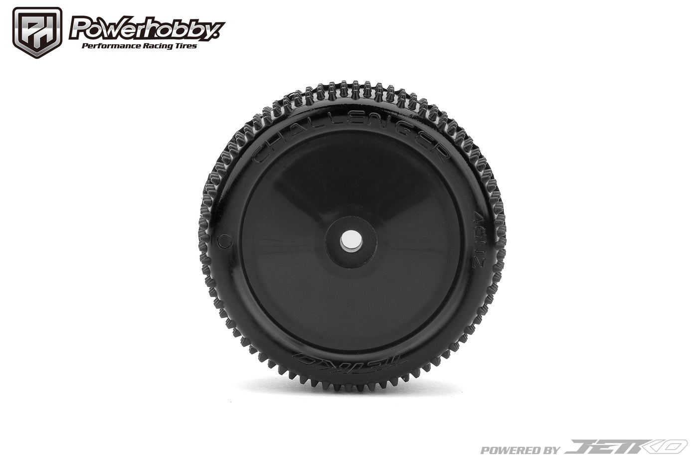 Powerhobby Challenger Rear Carpet Mini-B Tires Mounted 8mm Black Hard - PowerHobby