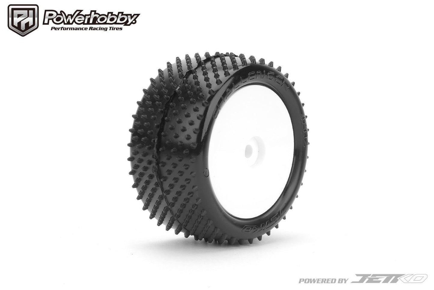 Powerhobby Challenger Rear Carpet Mini-B Tires Mounted 8mm White Soft - PowerHobby