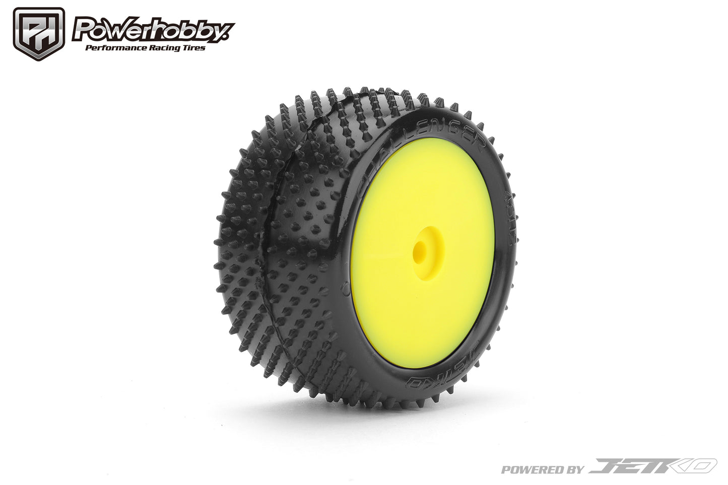 Powerhobby Challenger Rear Carpter Mini-B Tires Mounted 8mm Yellow Soft - PowerHobby