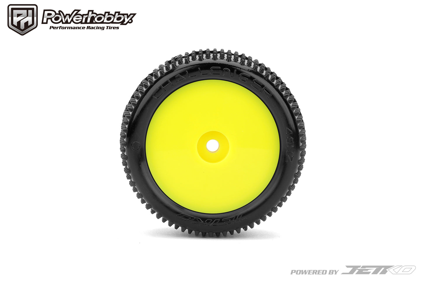 Powerhobby Challenger Rear Carpter Mini-B Tires Mounted 8mm Yellow Soft - PowerHobby