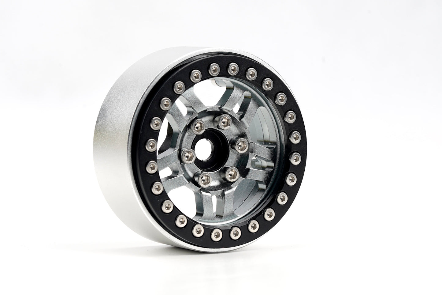 Powerhobby B4 Aluminum 1.9 Beadlock Wheels 9mm Hubs Grey (4) 1/10 Rock Crawler