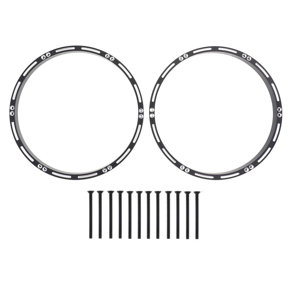 Powerhobby 7075 Aluminum Front Wheel Reinforcement Rings Black Losi Promoto MX - PowerHobby