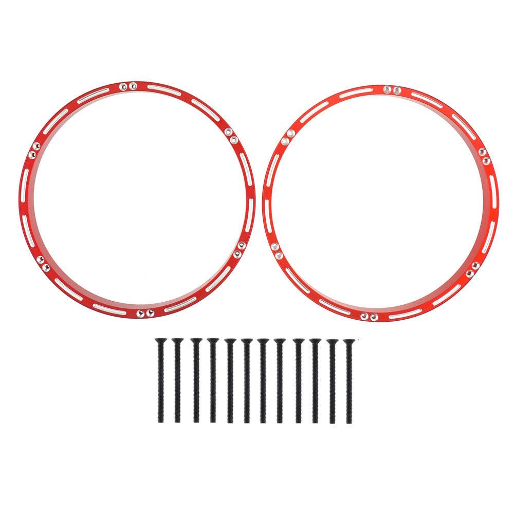 Powerhobby 7075 Aluminum Front Wheel Reinforcement Rings Red Losi Promoto MX - PowerHobby