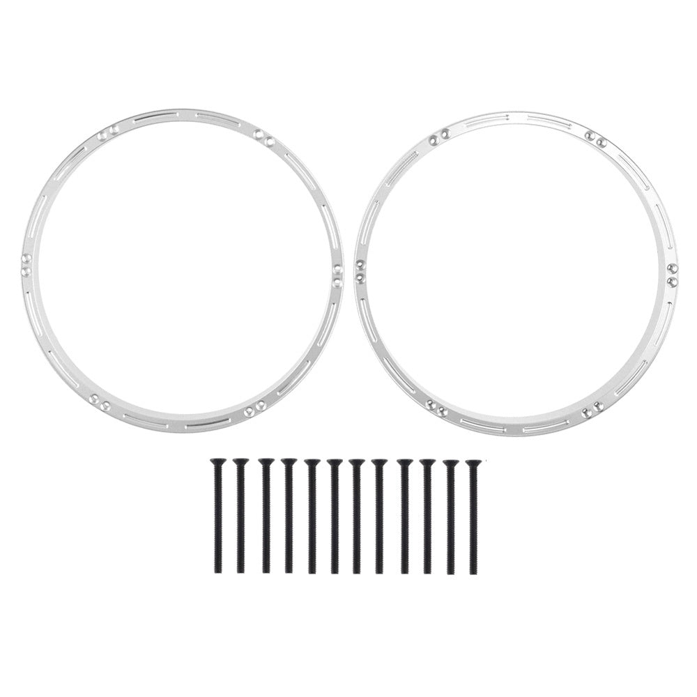 Powerhobby 7075 Aluminum Front Wheel Reinforcement Rings Silver Losi Promoto MX - PowerHobby