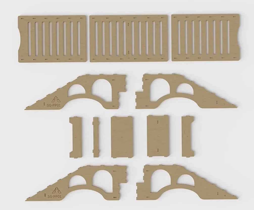 High Density RC Crawler Wood Trail Small Hill Bridge (B Style) 1/24 1/18 - PowerHobby