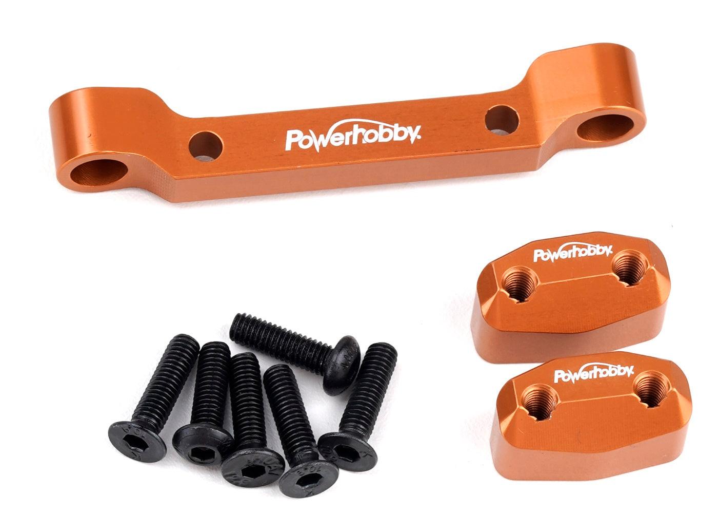 Powerhobby Aluminum Rear Pivot Block Orange HPI RS4 Sport3 - PowerHobby