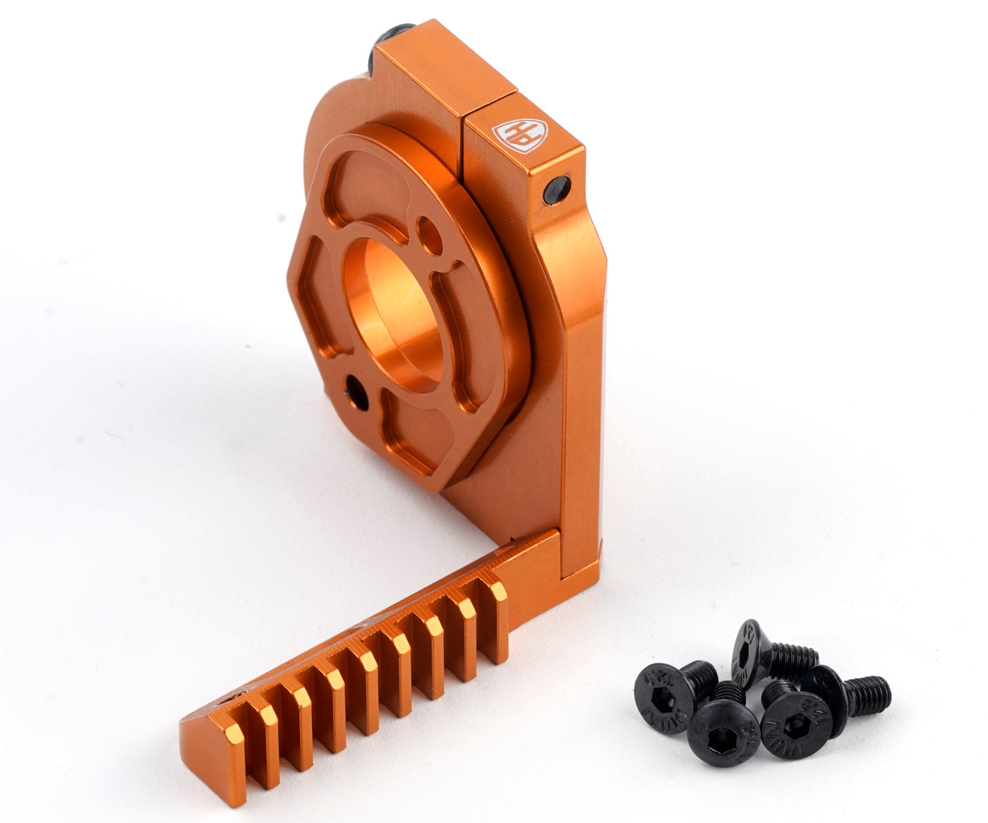 Powerhobby Aluminum Motor Heat Sink Mount Orange HPI RS4 Sport3 - PowerHobby