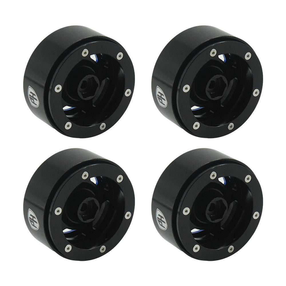 Powerhobby Aluminum 2.2" Beadlock Wheels Blue (4) 1/10 Rock Crawler - PowerHobby