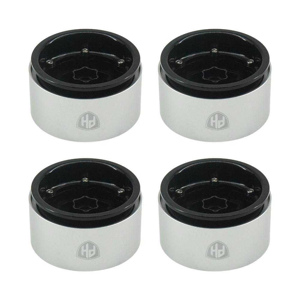 Powerhobby Aluminum 2.2" Beadlock Wheels Black Star (4) 1/10 Rock Crawler - PowerHobby